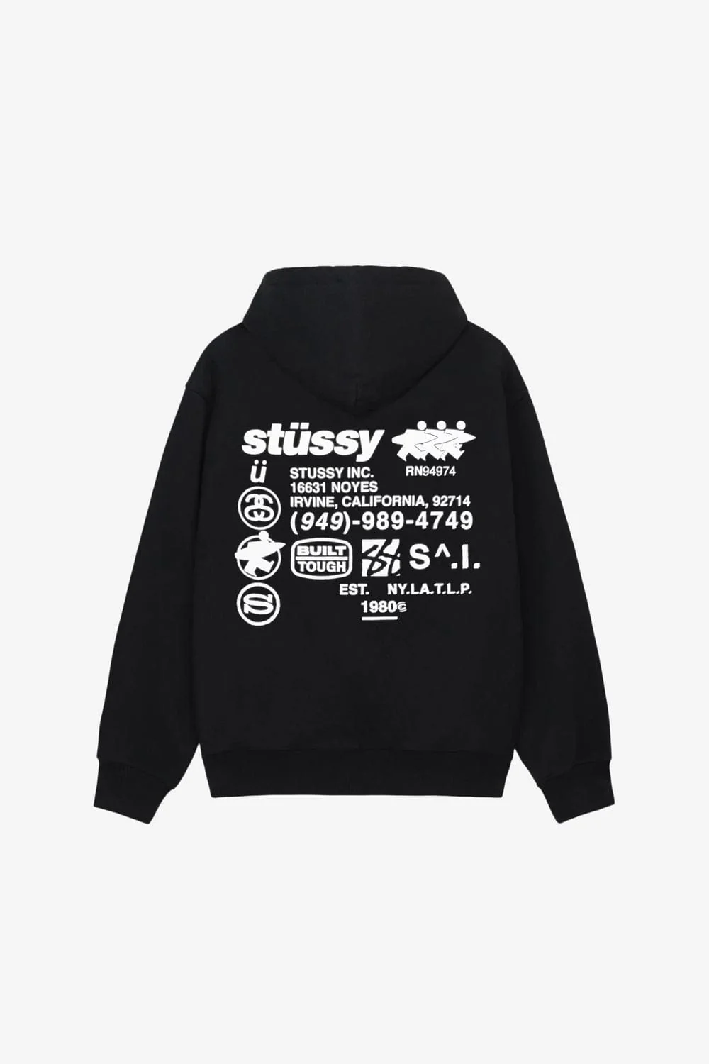 stussy hoodie real photo depan